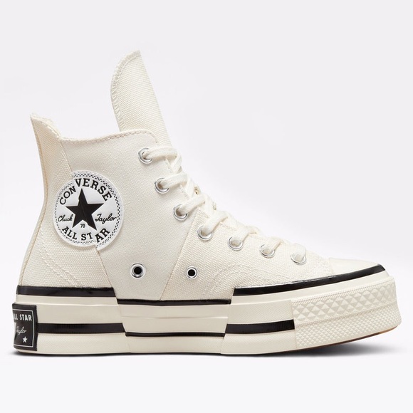 Converse Shoes - CONVERSE CHUCK 70 PLUS HI TOP - EGRET/BLACK/EGRET - 7.5 W / 9.5 M
